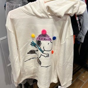 NWT Cream Snoopy Hoodie